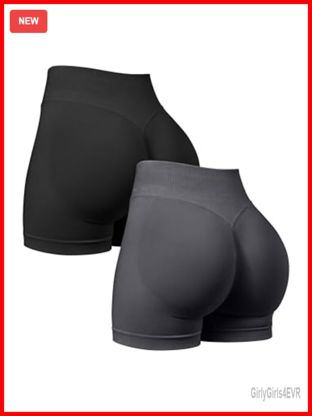 OQQ 2 Piece Workout Shorts Butt Lifting Yoga Shorts